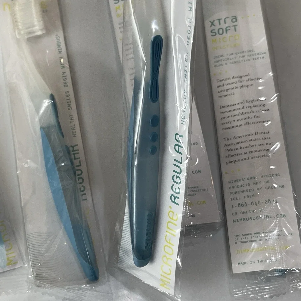 5 Nimbus Toothbrush Microfine Regular Extra Soft Sensitive Teeth Gums Implants